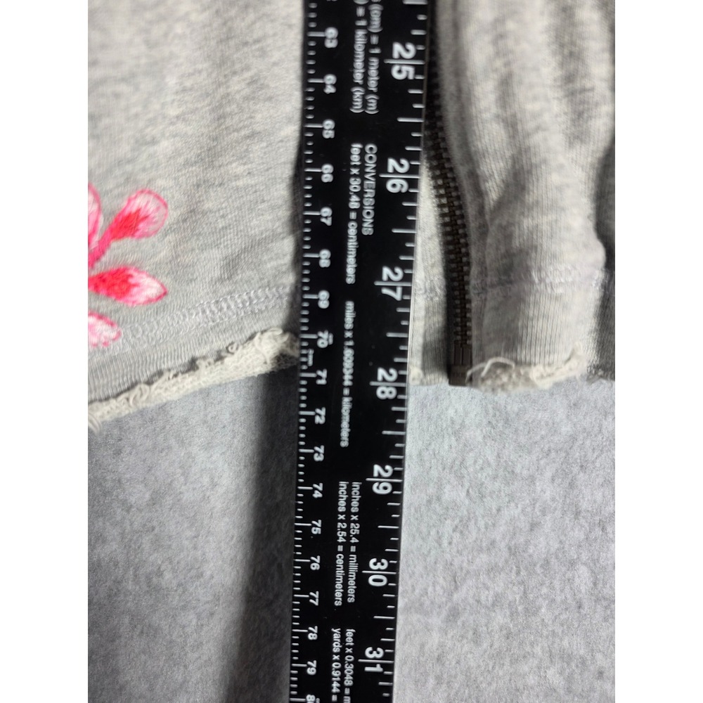 Johnny Was Cassia Grey Embroidered Swing Hoodie Jacket Vest Womens Small Pink - Picture 11 of 12